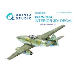 Me-262A 3D-Printed & coloured interior on decal paper