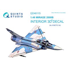 Mirage 2000B 3D-Printed & coloured Interior on decal paper