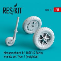 Bf-109F (G Early) wheels set Type 1 (weighted)