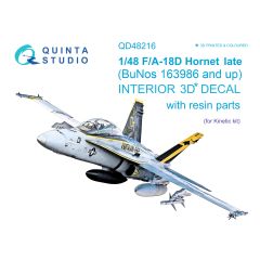 F/A-18D Late 3D-Printed & coloured Interior on decal paper with resin parts