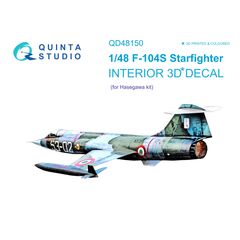 F-104S 3D-Printed & coloured Interior on decal paper