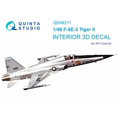 F-5E-3 Tiger II 3D-Printed & coloured Interior on decal paper