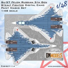 Su-57 Felon Russian 5th Gen Stealth Fighter digital camo paint masks set