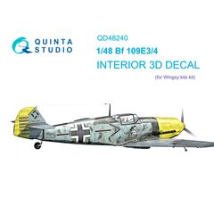 Bf 109E-3/4 3D-Printed & coloured Interior on decal paper for the Wingsy kit