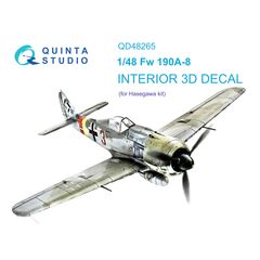 Fw 190A-8 3D-Printed & coloured Interior on decal paper