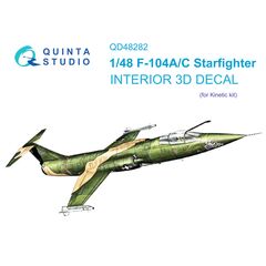 F-104A/С 3D-Printed & coloured Interior on decal paper