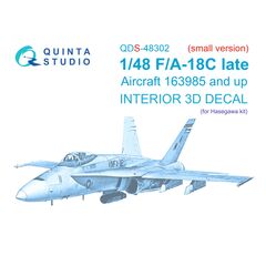 F/A-18C late  3D-Printed & coloured Interior on decal paper (small version)