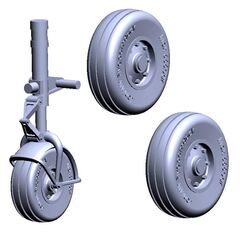 SAAB 105 Sk60 nose gear + main wheels