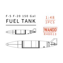 F-5E/F/N Tiger II 150 gal fuel tank (2pcs)