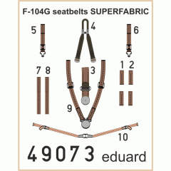 F-104G seatbelts SUPERFABRIC