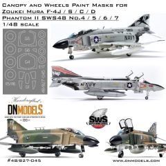 F-4 J/S/C/D canopy and wheels paint masks set