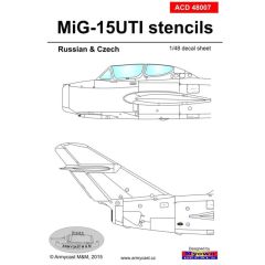 MiG-15UTI stencils