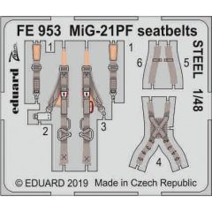 MiG-21PF seatbelts STEEL