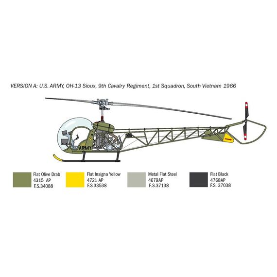 OH-13 Sioux Italeri 2820 1:48, image 4