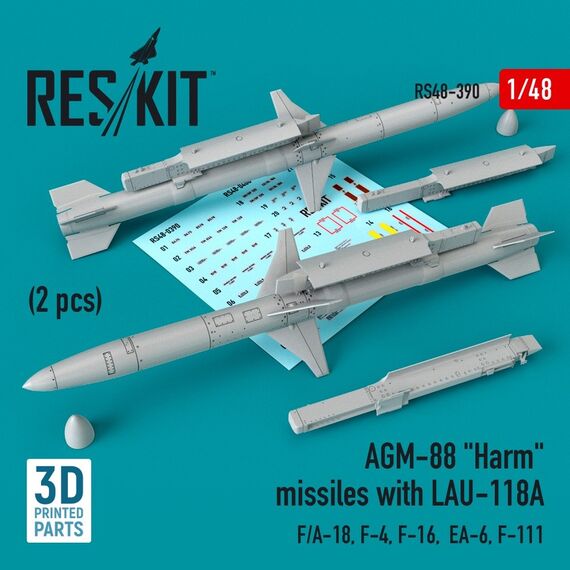 AGM-88 "Harm" missiles with LAU-118A (2 pcs) for F/A-18, F-4, F-16,  EA-6, F-111