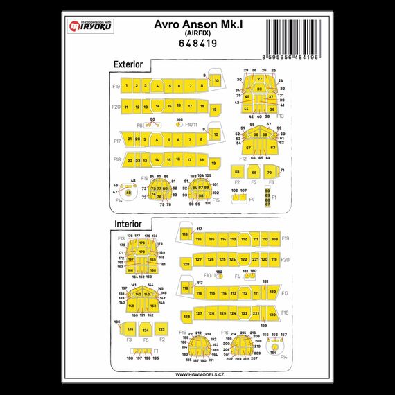 Avro Anson Mk.I  - Mask set, image 2