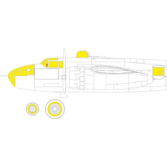 B-25J glazed nose TFace mask set