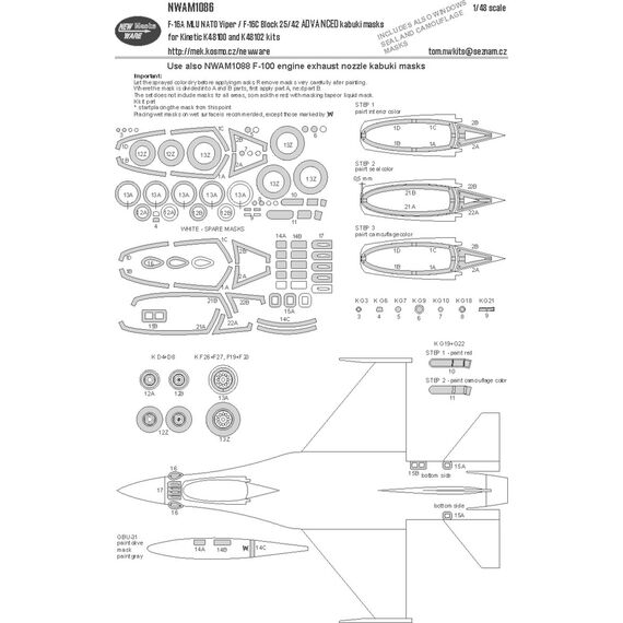 F-16A MLU NATO Viper / F-16C Block 25/42 ADVANCED kabuki masks, image 2