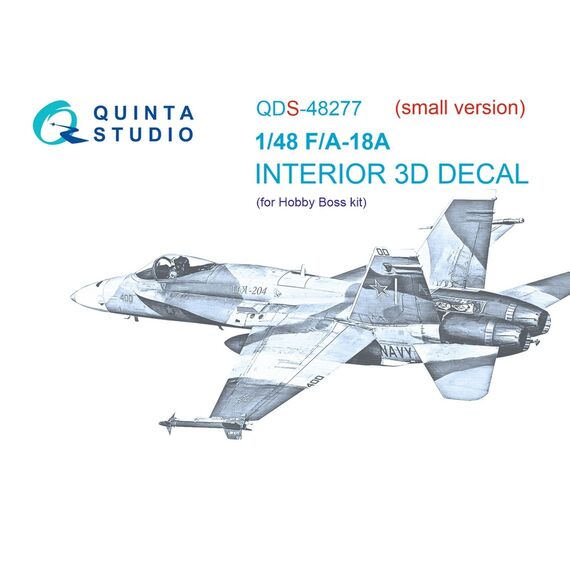 F/A-18А 3D-Printed & coloured Interior on decal paper (small version)