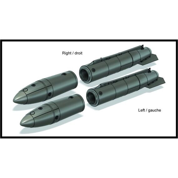 2000L fuel tanks for Mirage 2000 (1x pair - resin), image 3