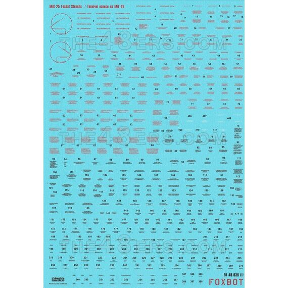 MiG-25PDS Ukrainian Foxbats decals + stencils, image 2
