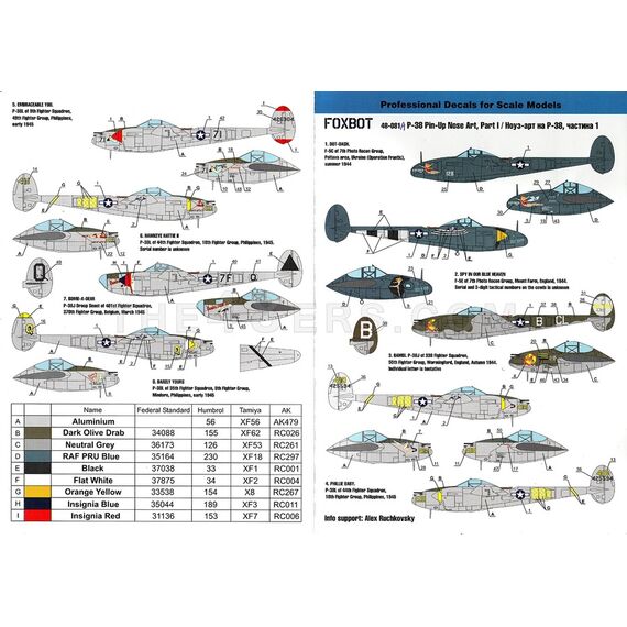 ​P-38 Lightning pin-up nose art Part I (stencils not included) ​, image 2