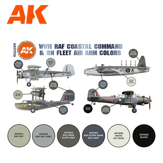 WWII RAF Coastal Command & RN Fleet Air Arm Colors AK Interactive AK11728, image 2