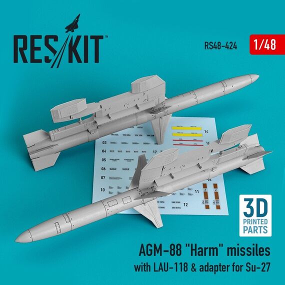 AGM-88 "Harm" missiles with LAU-118 & adapter for Su-27 (2 pcs)