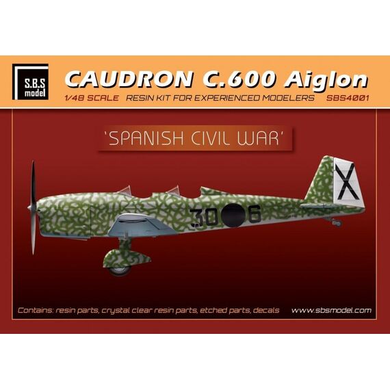 Caudron C.600 Aiglon 'Spanish Civil War' SBS Model SBS-4001 1:48