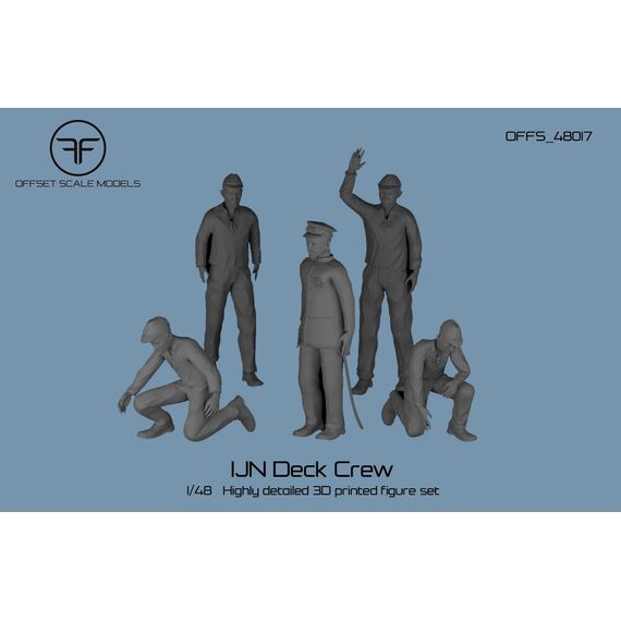 Imperial Japanese Navy deck crew set Offset Scale Models 48017 1:48, image 2