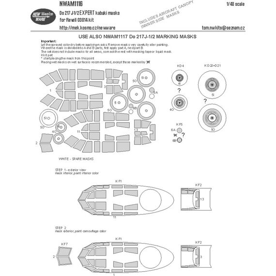 ​Do 217 J-1/2 ADVANCED kabuki masks, image 3