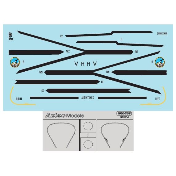 Saab 37 Viggen Splinter camo mask & decal, image 2