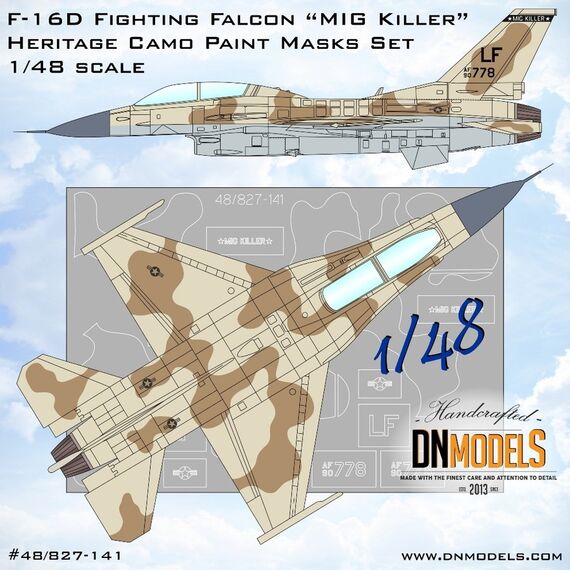 F-16D Fighting Falcon “MiG Killer” Heritage camo paint masks set