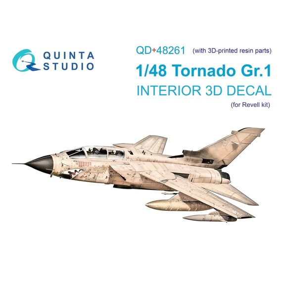 Tornado GR.1 3D-Printed & coloured Interior on decal paper (with 3D-printed resin parts)