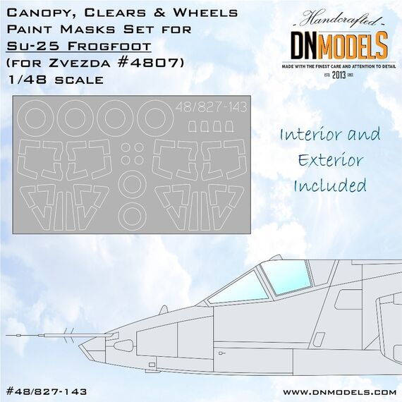 Su-25 Frogfoot canopy, clears & wheels paint masks set