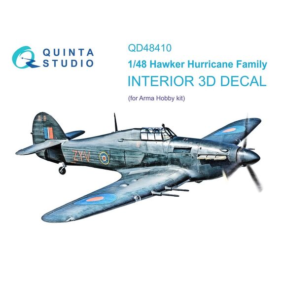 Hurricane family 3D-Printed & coloured Interior on decal paper