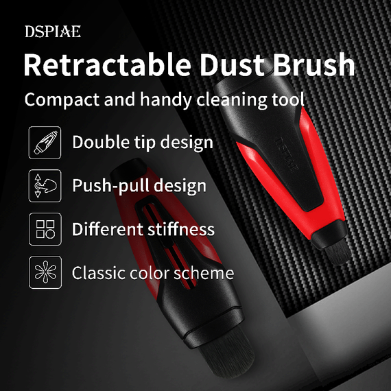 Retractable dust brush