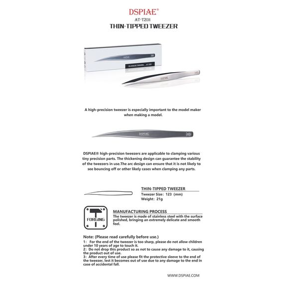 Thin-tipped tweezer DSPIAE, image 5