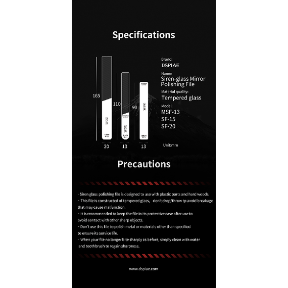 Siren-glass mirror polishing file - MSF-13 DSPIAE MSF-13, image 12
