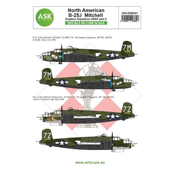 B-25J Mitchell part 5 - US Dogface Squadron, "Shirley Ann" & "Tuff Stuff", Mediterranean area, image 2