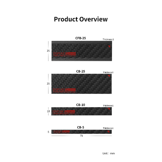 Carbon fiber polishing board flat angle set DSPIAE CB-S, image 11