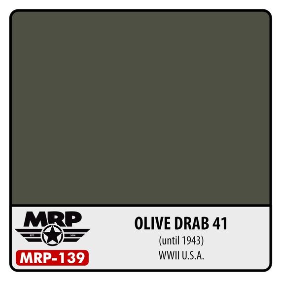 Olive Drab 41 (until 1943) WWII U.S.A MR. Paint MRP-139