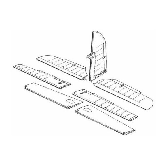 ​Me 410 B Control surfaces control surfaces set for the Revell/Monogram kit