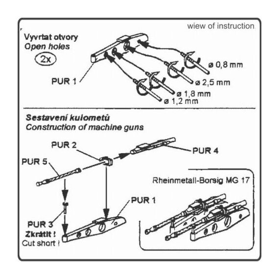 MG-17 German machine gun 7,92 mm