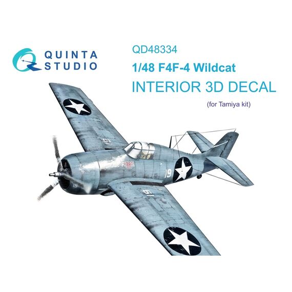 F4F-4 Wildcat 3D-Printed & coloured Interior on decal paper