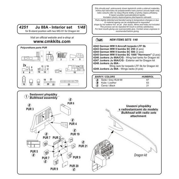 ​Ju-88A Interior set - for B-stand position with two MG 81, image 3