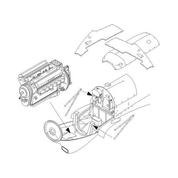 Spitfire Mk.Vb Trop – Engine set