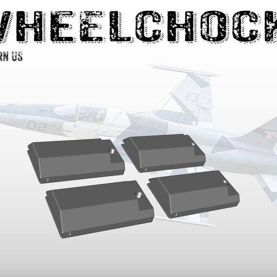 Wheel chocks for modern US Fighter planes