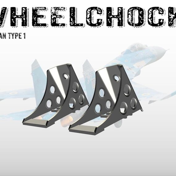 Wheel chocks for modern Soviet/russian planes (type 1)