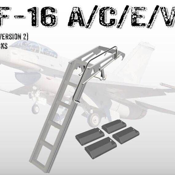 F-16 A/C/E/V Boarding ladder (version 2) and wheel chocks